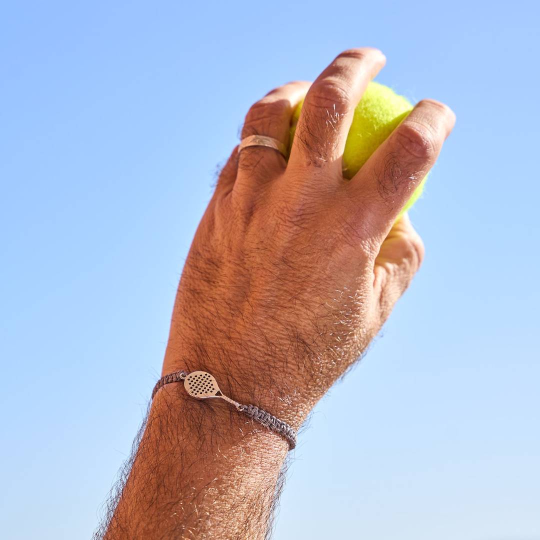 SILVER PADEL RACKET BRACELET
