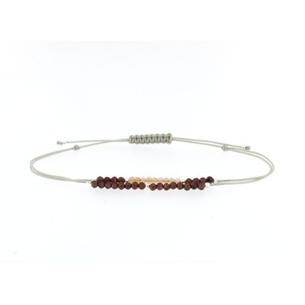 BRACELET GRENAT ET JADE