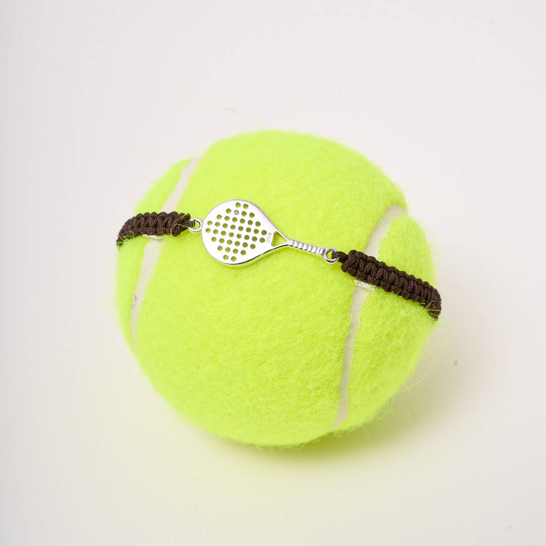 SILVER PADEL RACKET BRACELET