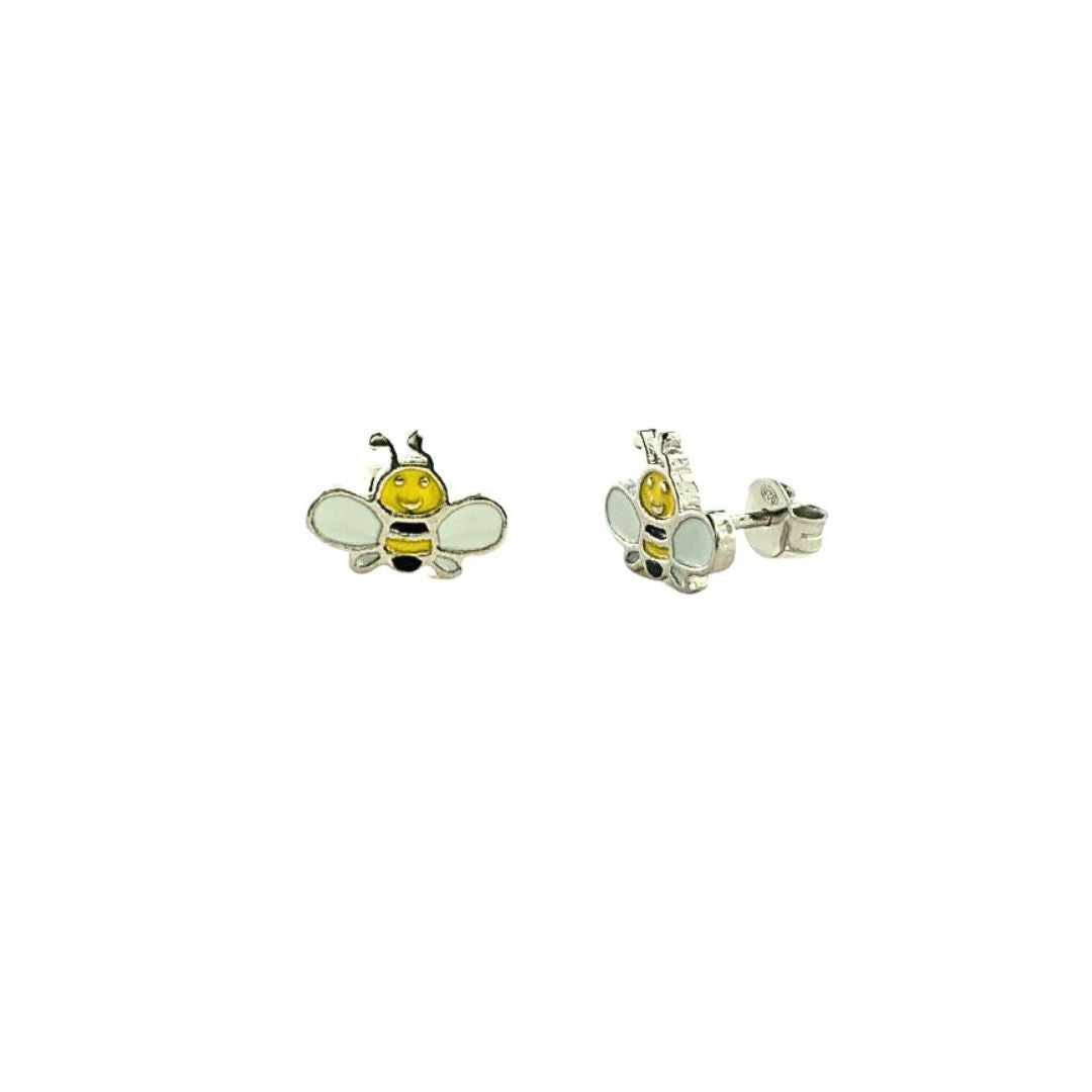 PENDIENTES INFANTIL ESMALTE ABEJA