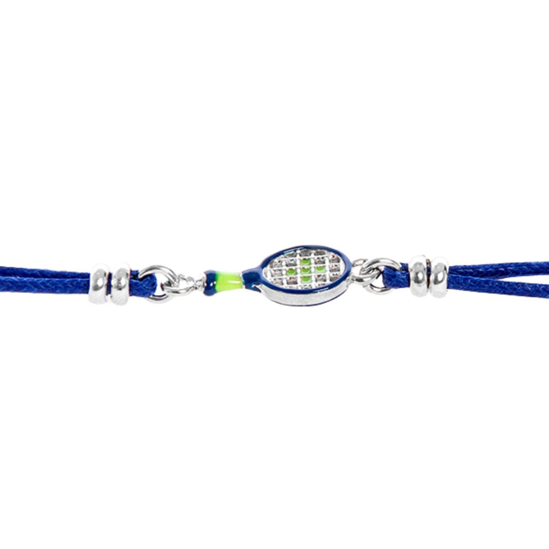 PULSERA KIDS PADEL PLATA Y ESMALTE