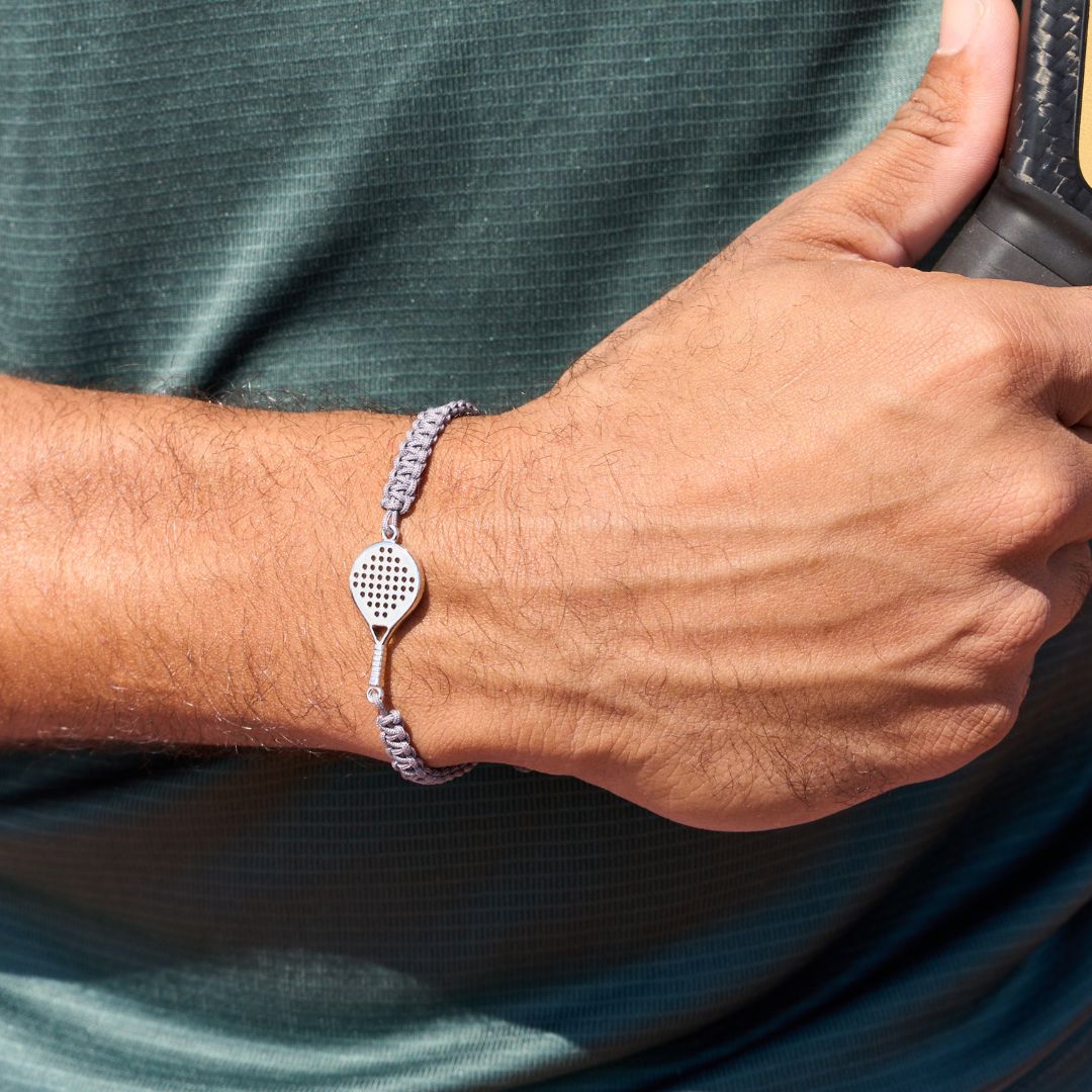 SILVER PADEL RACKET BRACELET