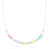 LINK CHAIN NECKLACE BRIGHT COLOURS