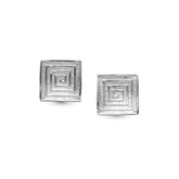 OMEGA SQUARE GRECA EARRINGS