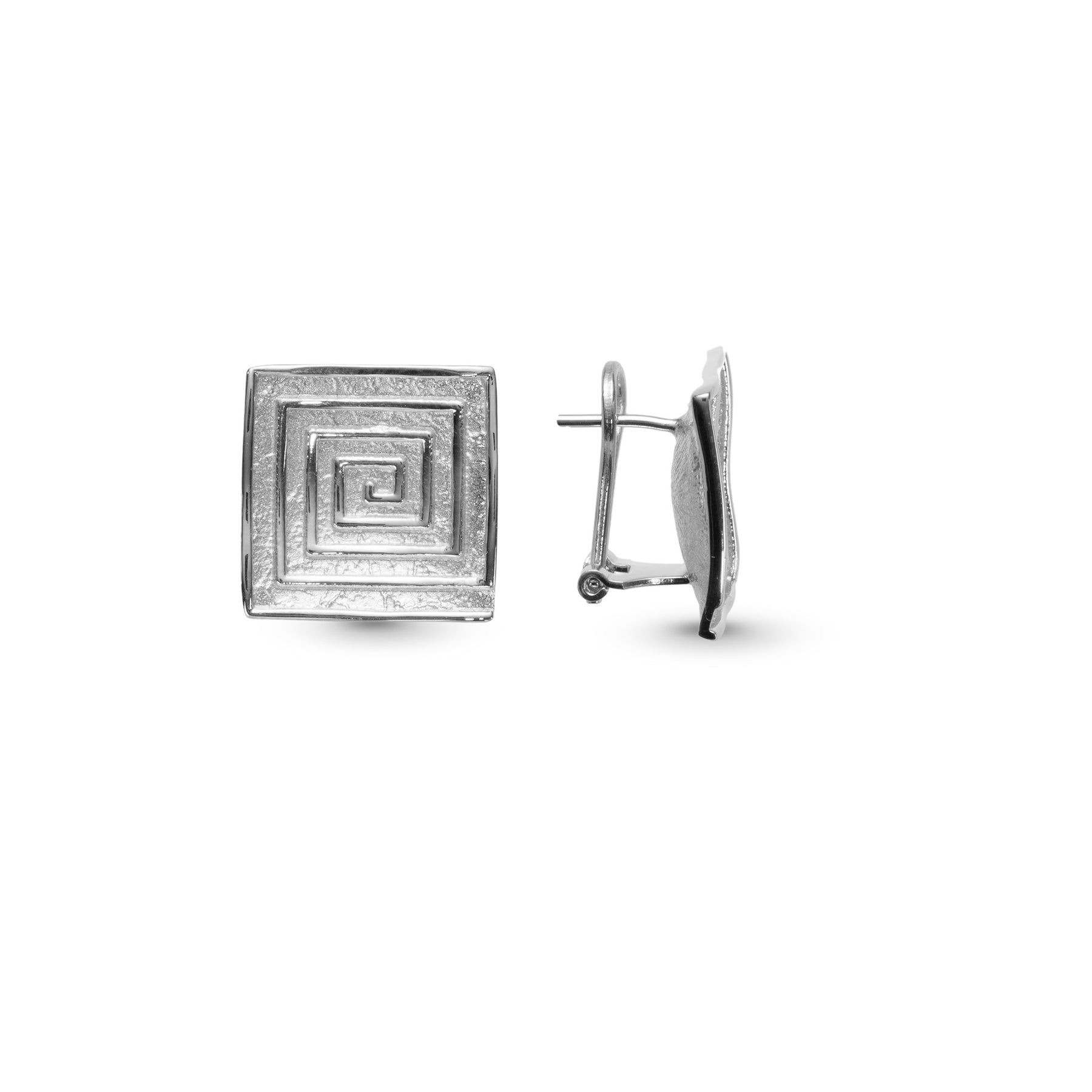 OMEGA SQUARE GRECA EARRINGS