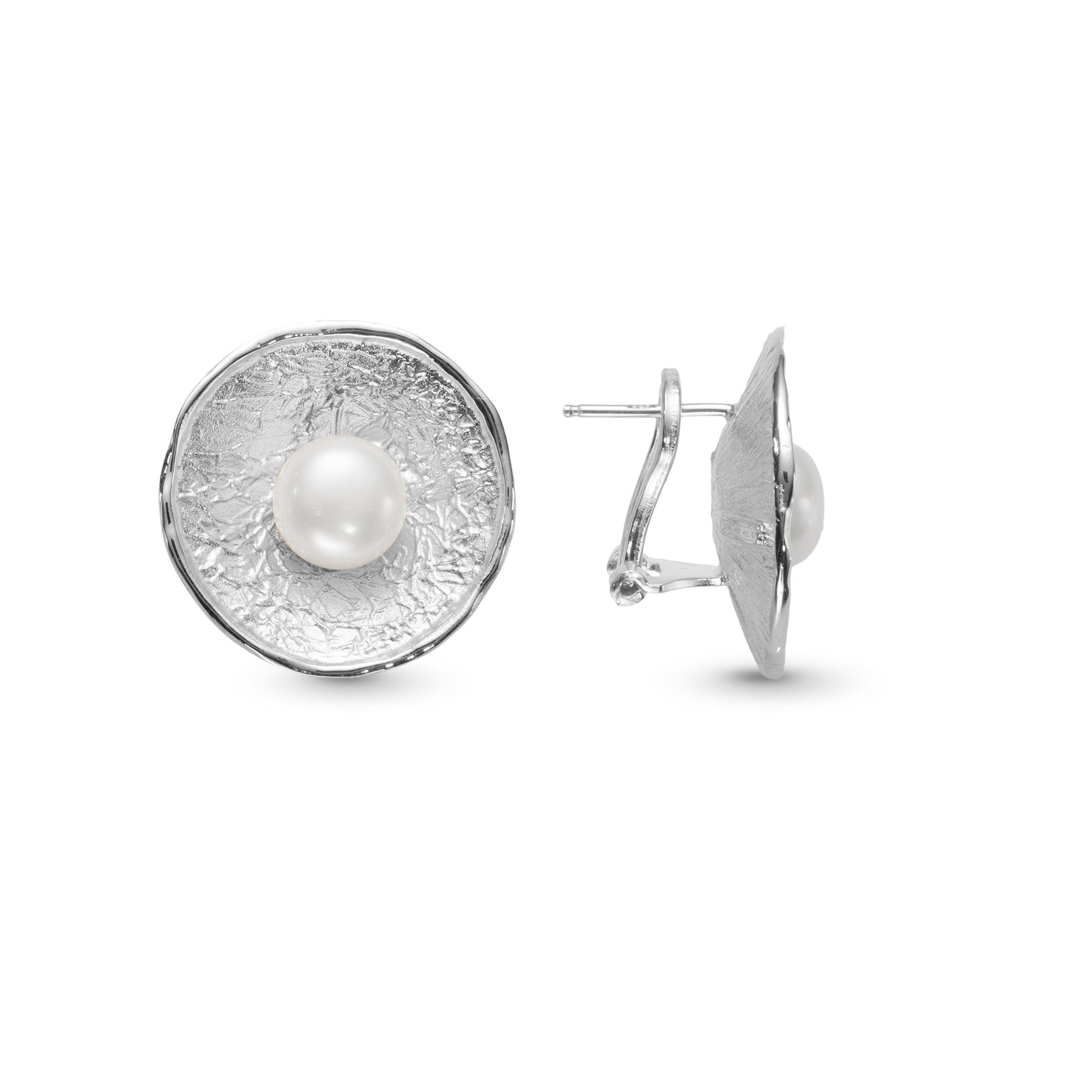 ALBA OMEGA PEARL EARRINGS