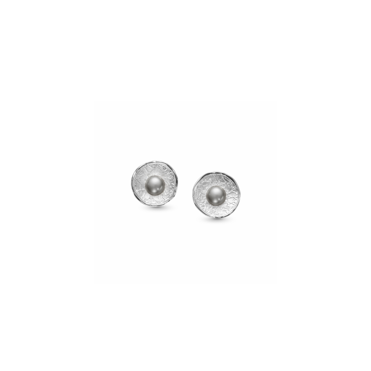 ALBA SMALL GREY PEARL EARRINGS