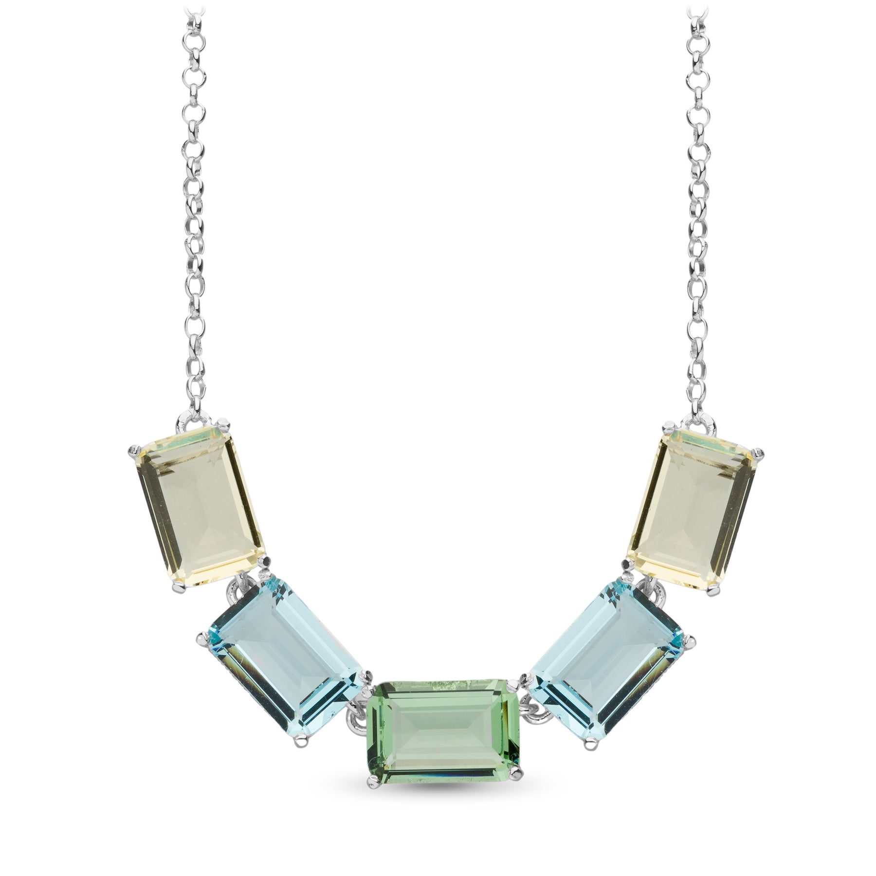 COLLARET DE PLATA MARLENE MULTICOLOR