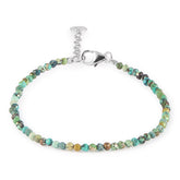 BRACELET TURQUOISE AVEC FERMOIR EN ARGENT