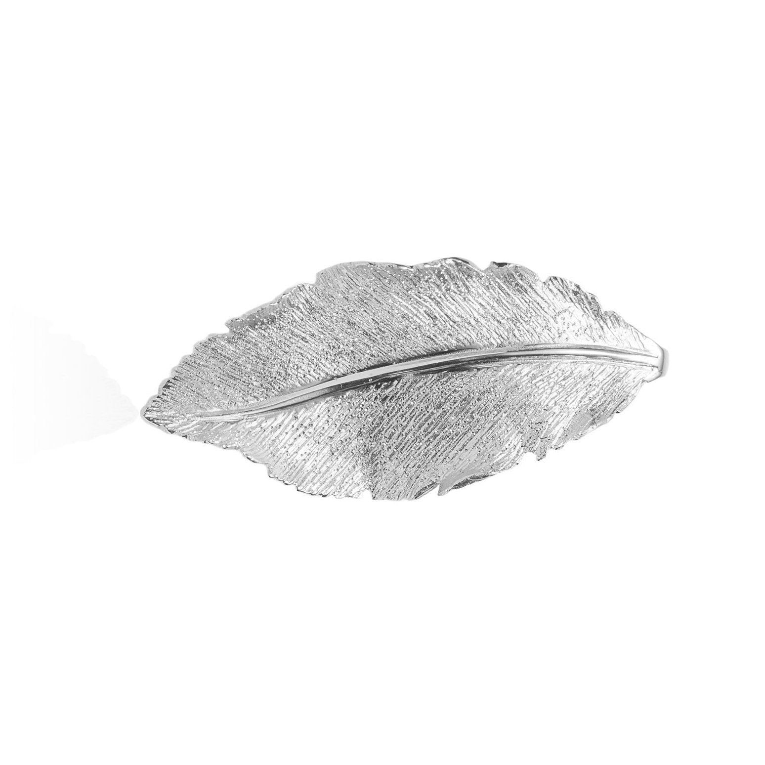 BROCHE FEUILLE D'ARGENT
