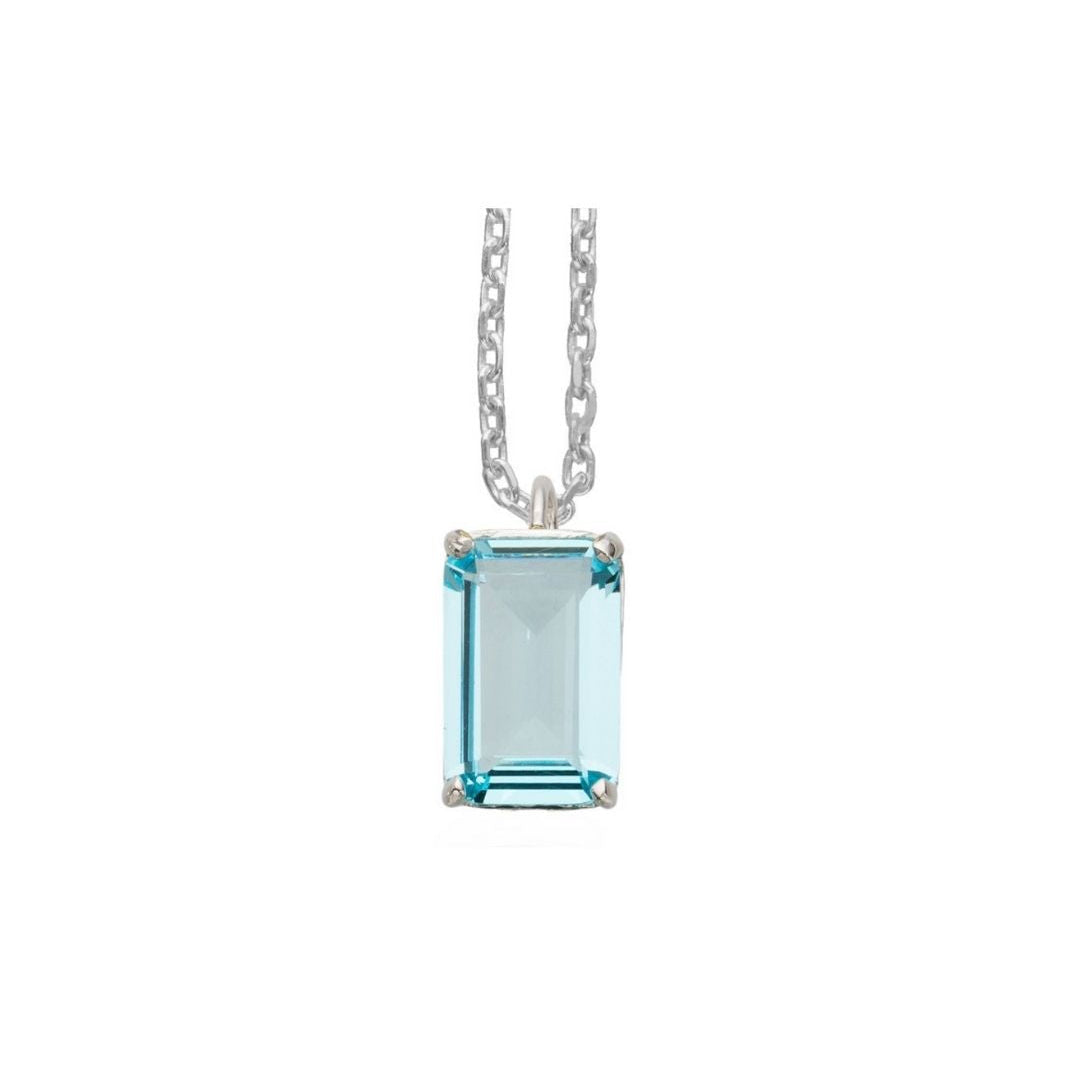 COLGANTE DE PLATA MARLENE AZUL
