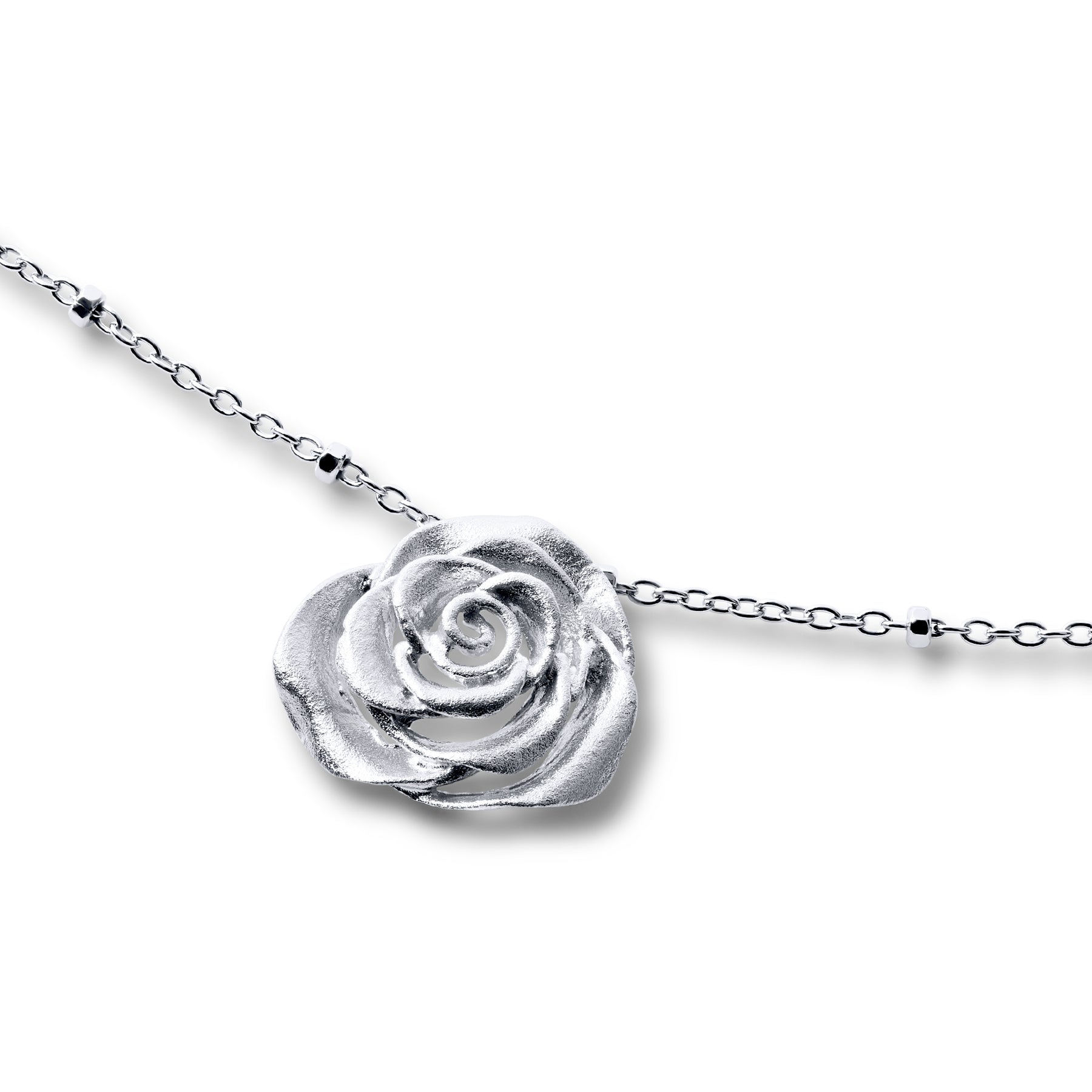 SILVER ROSE MINI PENDANT