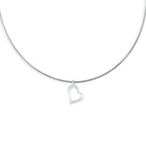 I LOVE U SMALL SILVER PENDANT