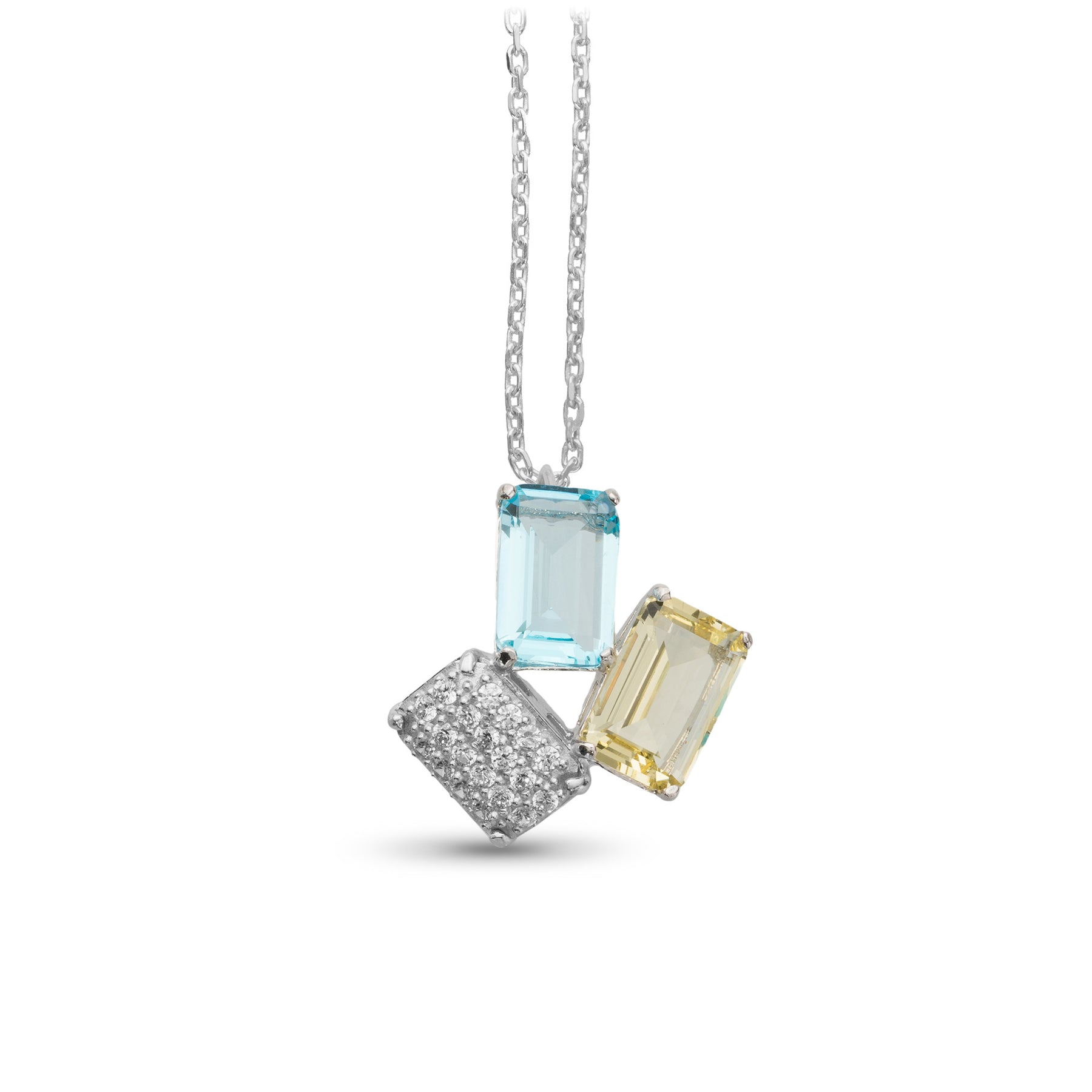 MARLENE MULTICOLOR PAVÉ PENDANT