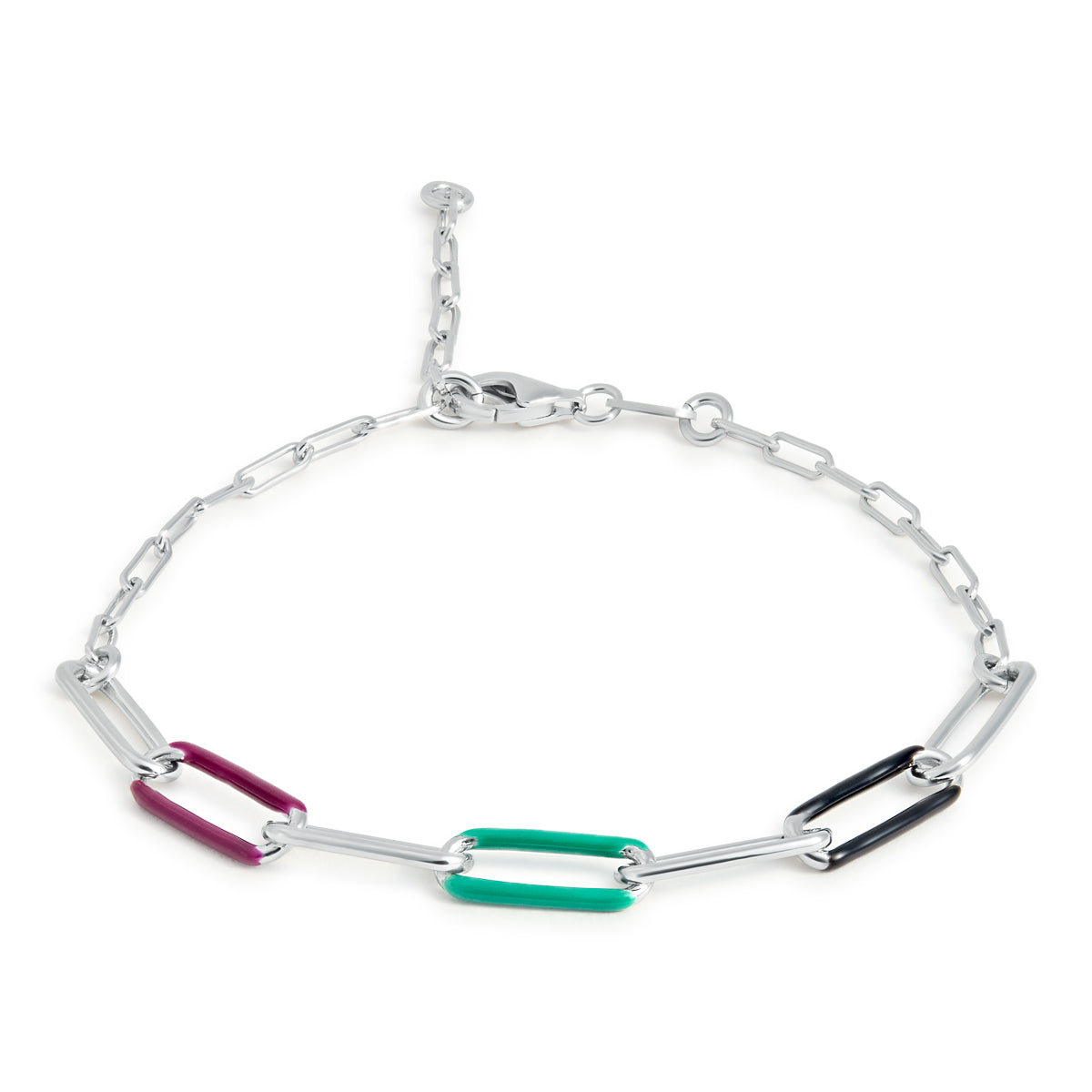 PULSERA ESLABONES ESMALTADO OSCURO