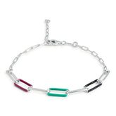 PULSERA ESLABONES ESMALTADO OSCURO