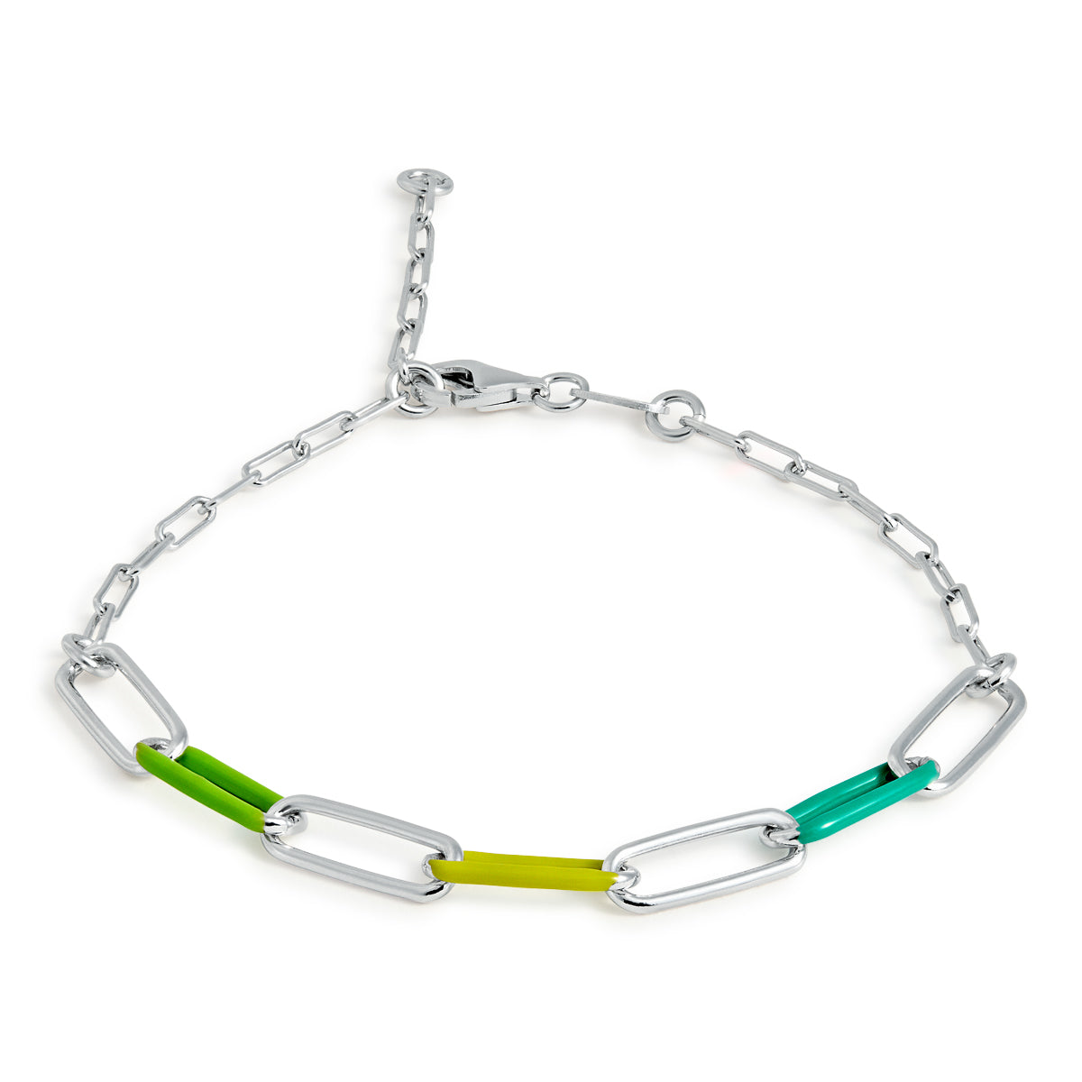 PULSERA ESLABONES ESMALTADO CLARO