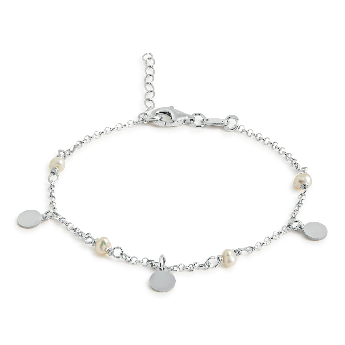 PULSERA CIRCULOS Y PERLAS