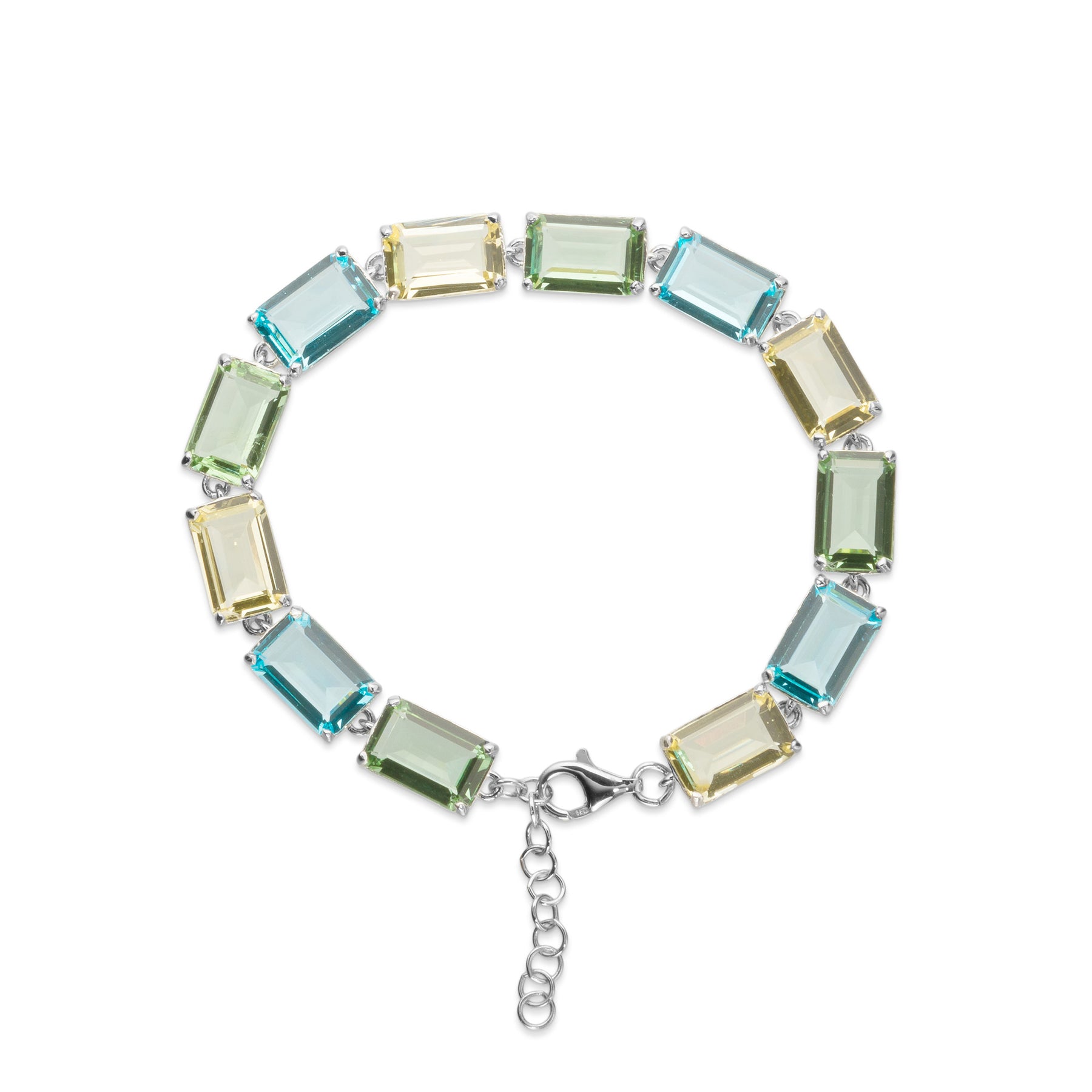 BRACELET MARLENE EN ARGENT MULTICOLORE