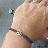 BRACELET HOMME FLEUR DE BARCELONE MACRAMÉ