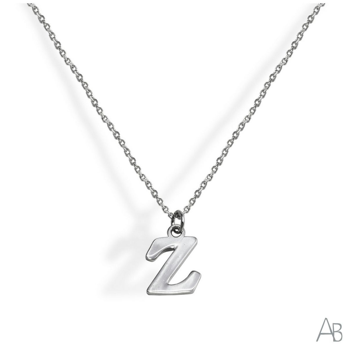 SILVER LETTER Z NECKLACE