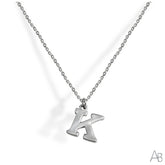 COLLAR PLATA LETRA K