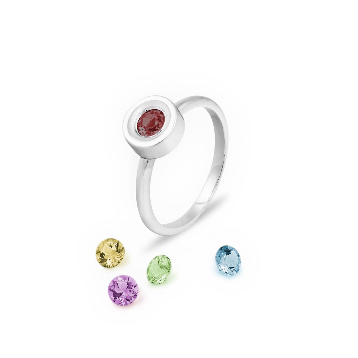 BAGUE ARGENT ET GRENAT NATUREL