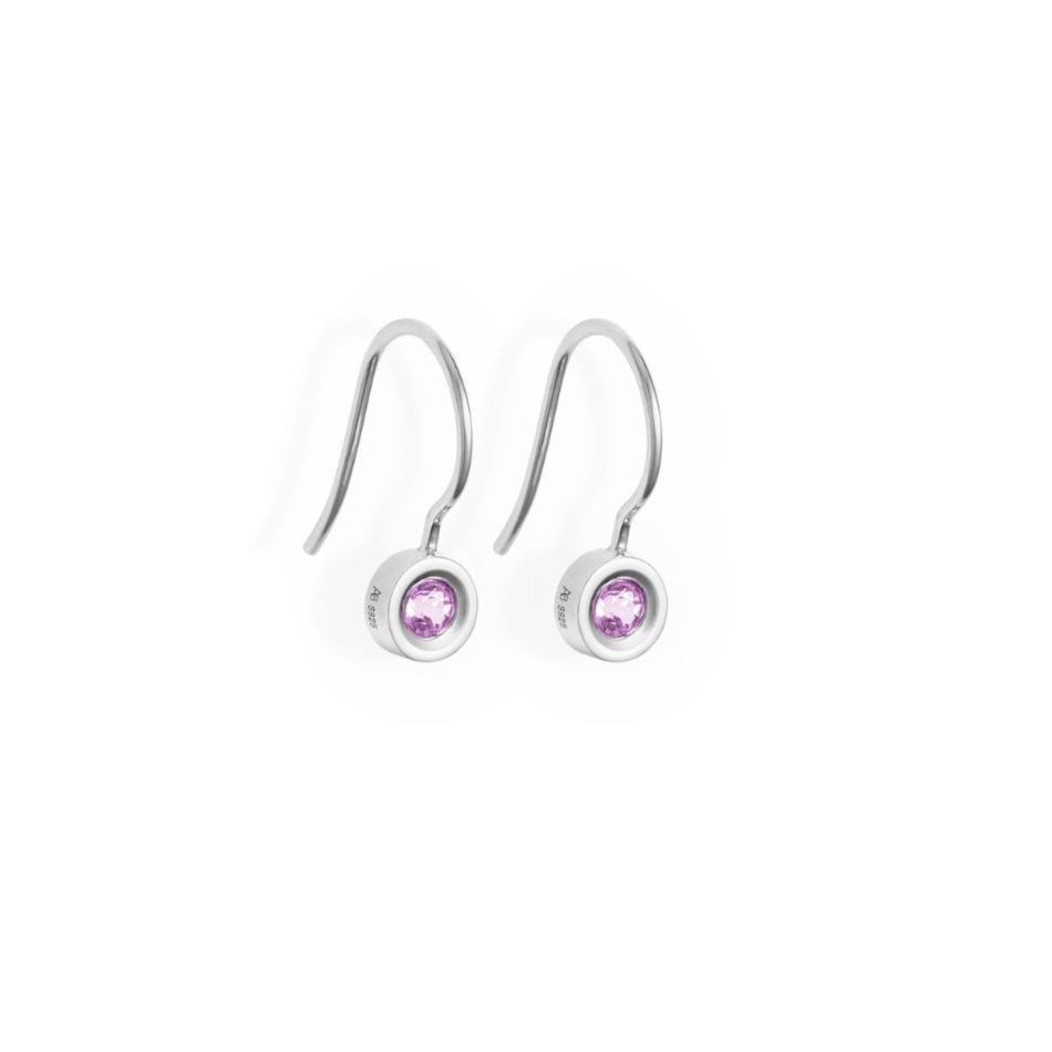 NATURAL AMETHYST HOOK EARRINGS