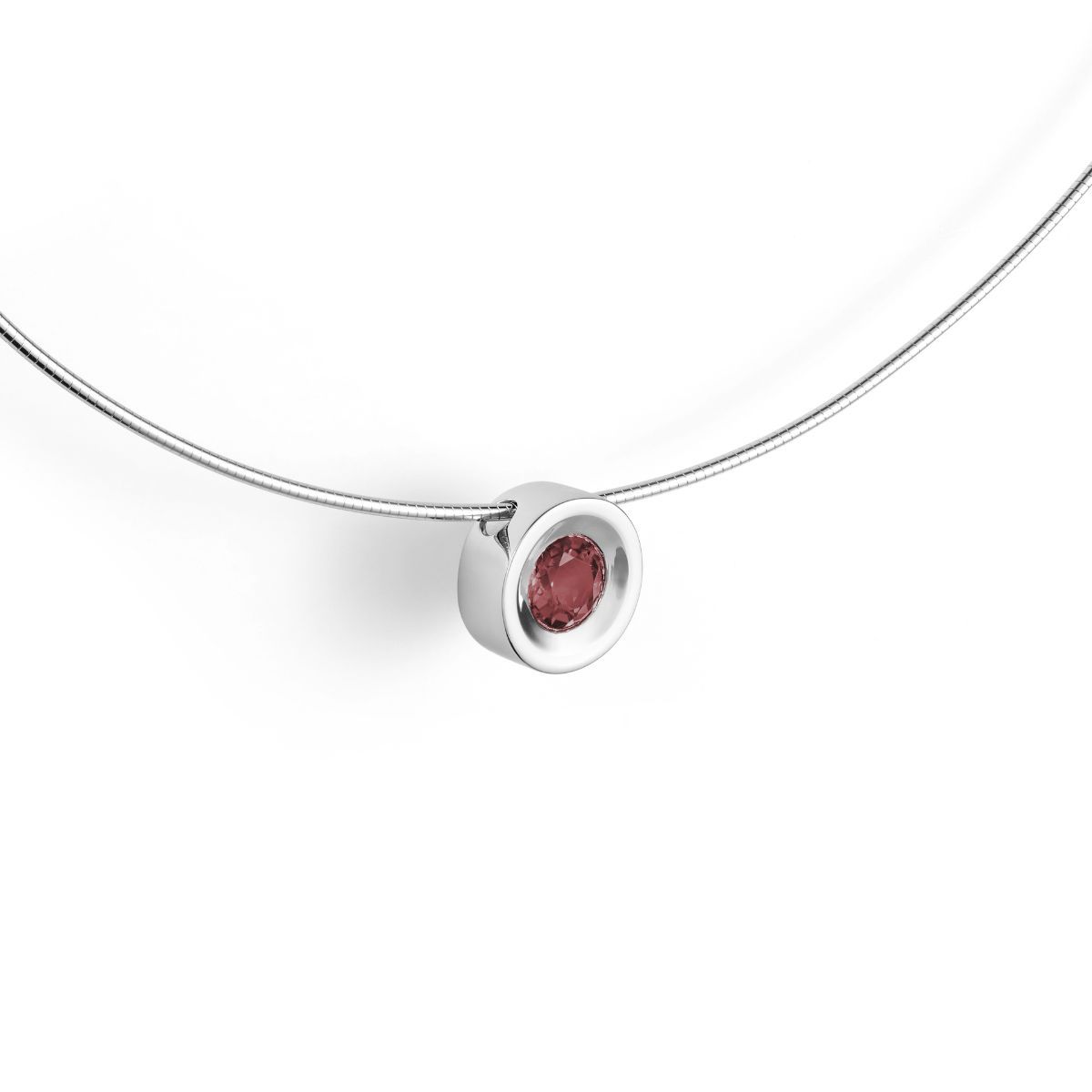 PENDENTIF EN ARGENT ET GRENAT NATUREL