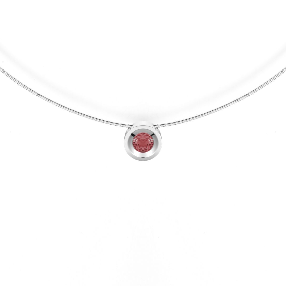 PENDENTIF EN ARGENT ET GRENAT NATUREL