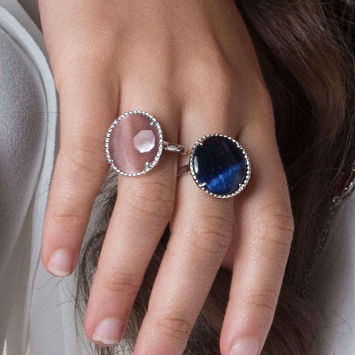 ANILLO SWEET GRANDE  AZUL MARINO