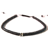 BRAÇALET HEMATITES I CALAVERA 19 CM.