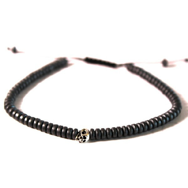 BRAÇALET HEMATITES I CALAVERA 19 CM.