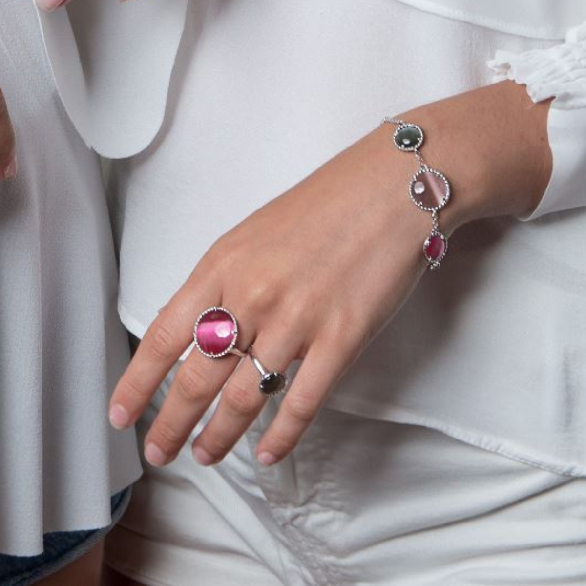 BAGUE SWEET BIG FUCHSIA