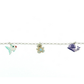 BRACELET ENFANT ARGENT POISSON-OURS-ESCARGOT