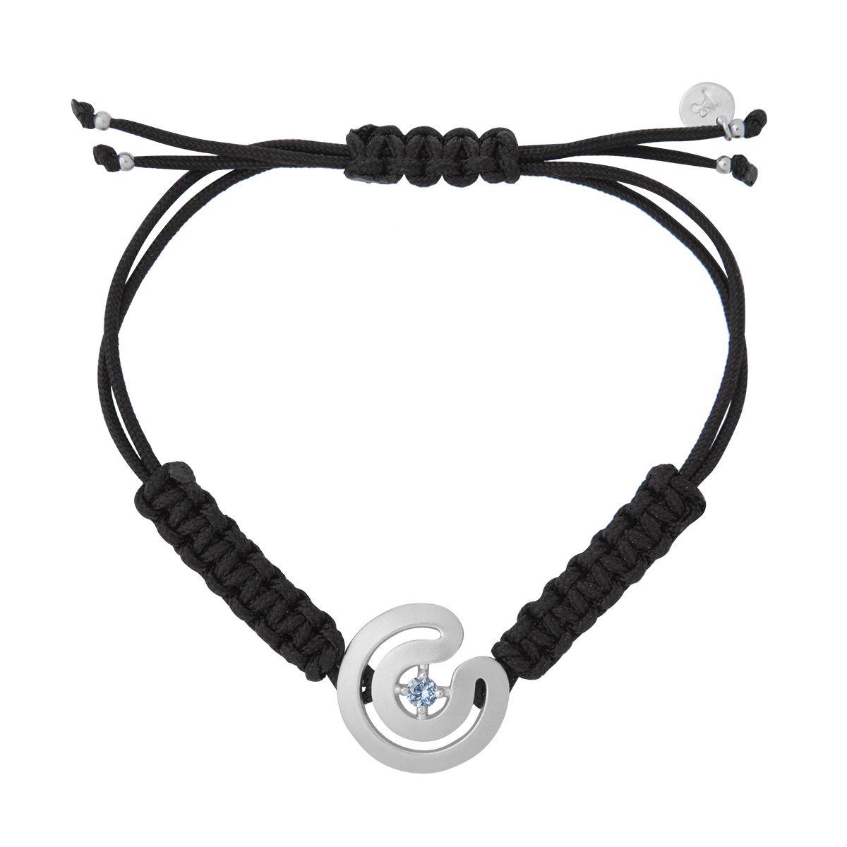 BRACELET MACRAME AJOURE LABYRINTHE BLEU