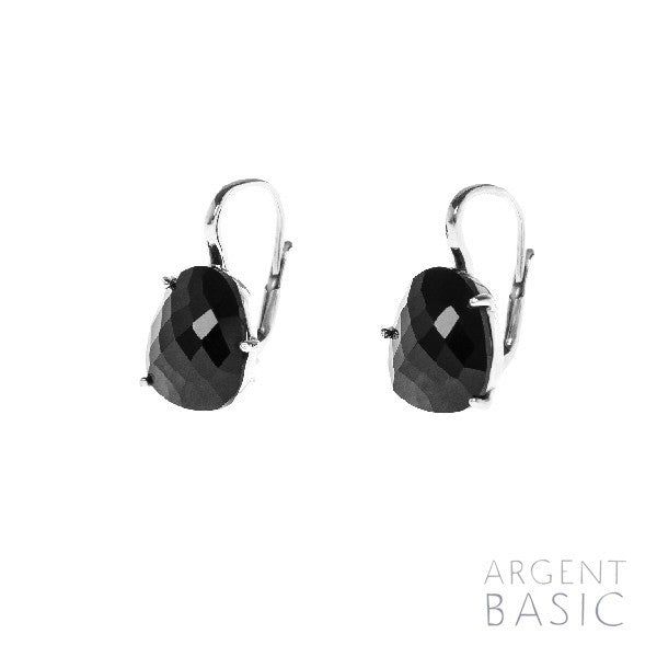 PENDIENTES GANCHO STINTINO CRISTAL NEGRO