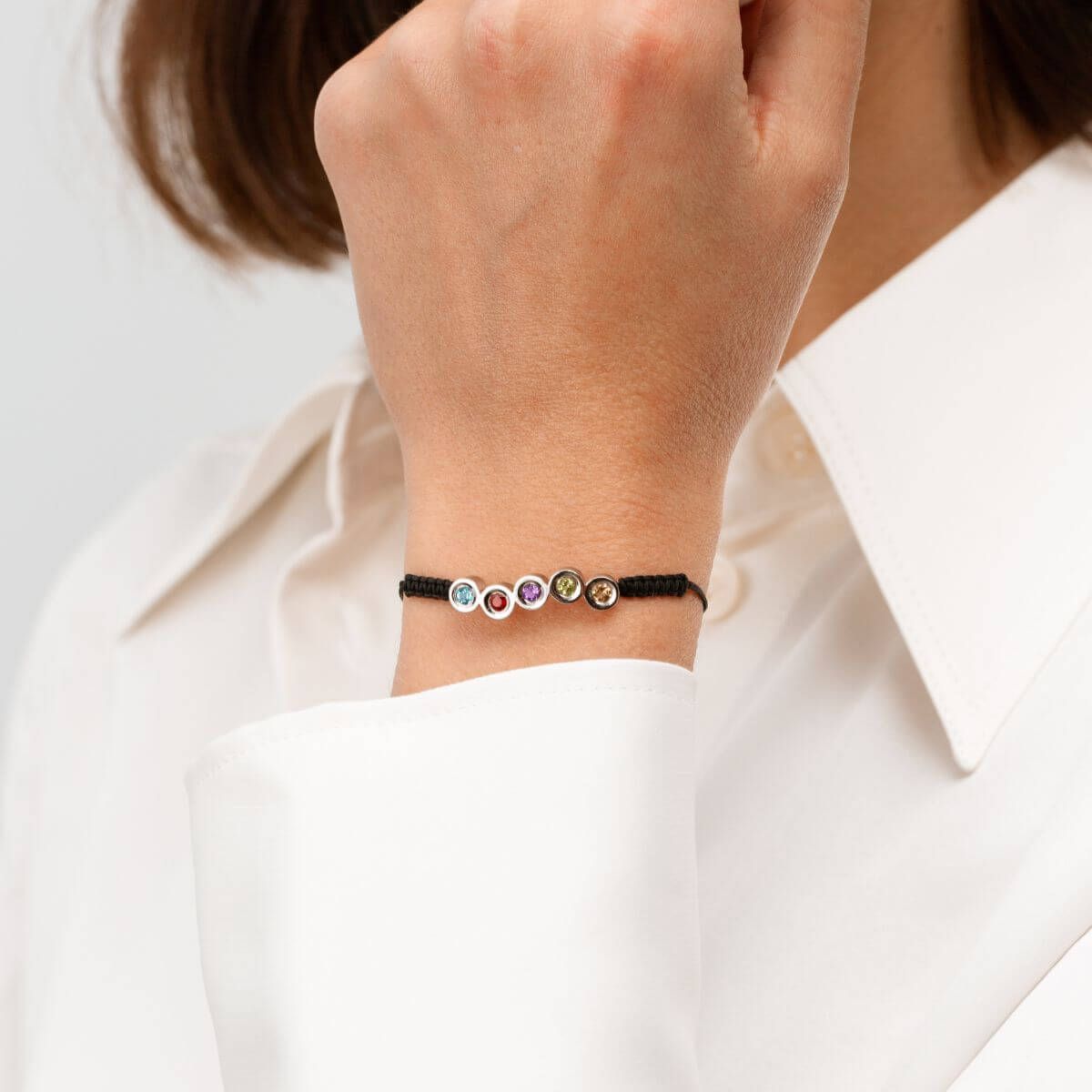 BRACELET ARGENT ET PIERRES NATURELLES