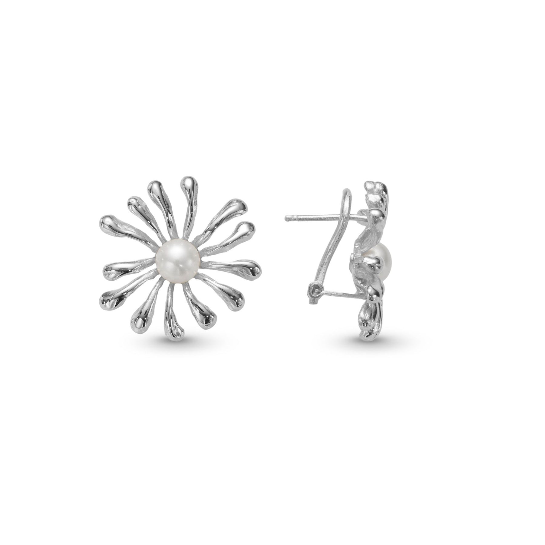PENDIENTES ANEMONA CON PERLA