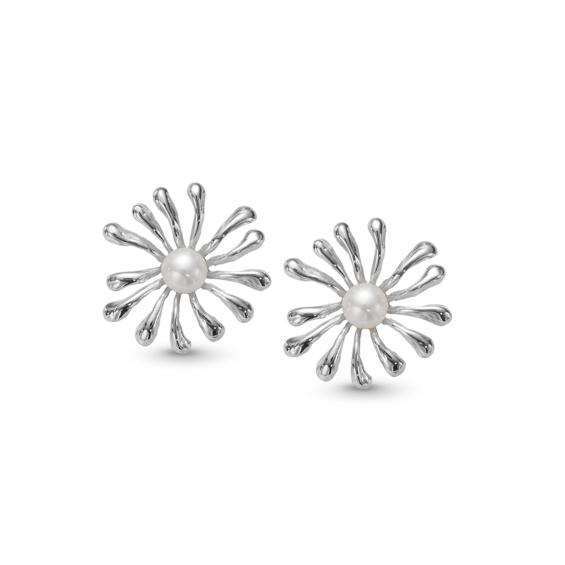 PENDIENTES ANEMONA CON PERLA
