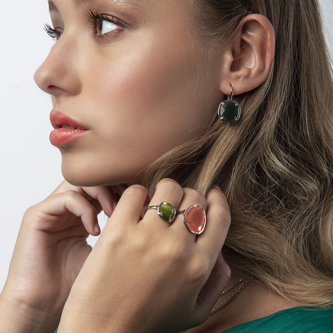 ANILLO ZINNIA OVALADO NARANJA