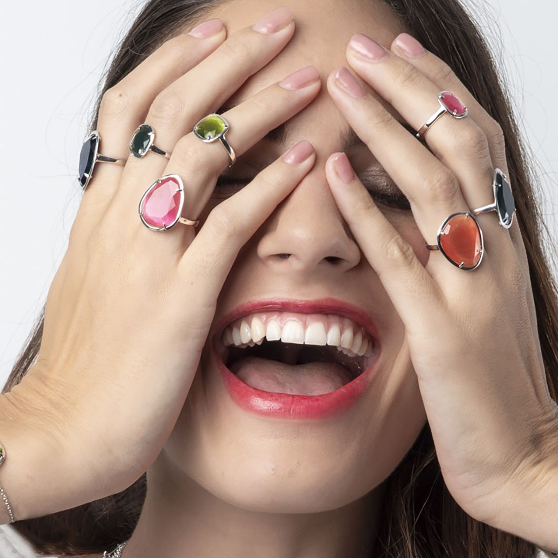 ANILLO CUADRADO ZINNIA VERDE OSCURO