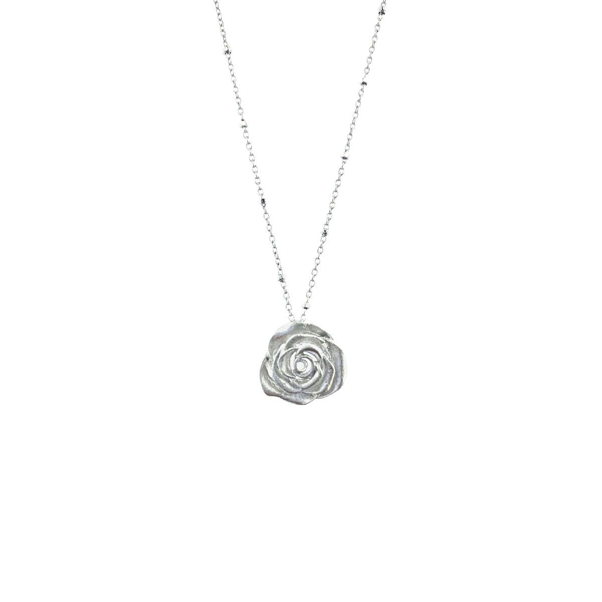 SILVER ROSE MINI PENDANT
