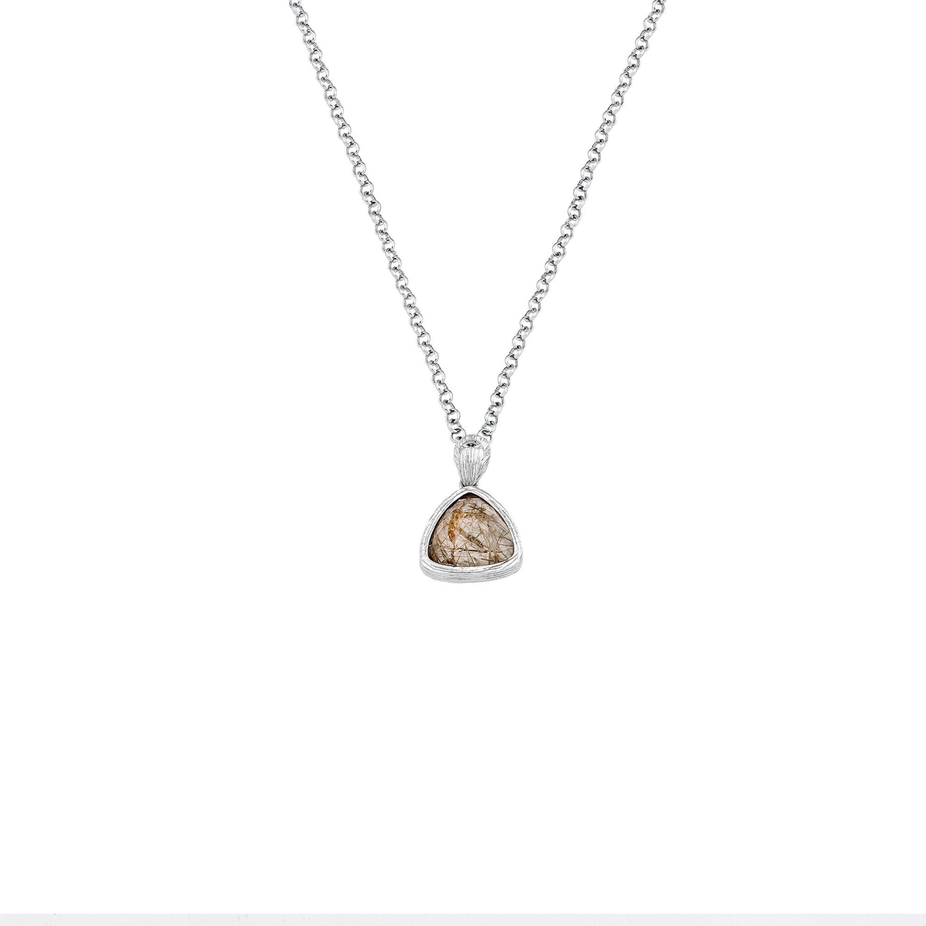 COLGANTE PLATA Y CUARZO RUTILADO