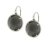 GRANDES BOUCLES D'OREILLES CROCHET GRIS DOUX