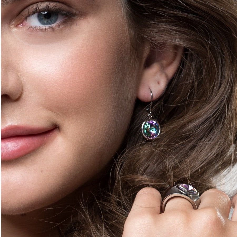 BAGUE EN ACIER SWAROVSKI VL CONCAVE