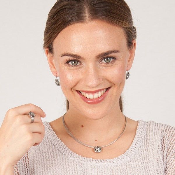 BAGUE EN ACIER AVEC DIAMANT NOIR SWAROVSKI 11mm