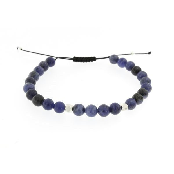 SILVER AND SODALITE BRACELET