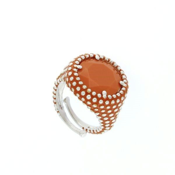 ANELL KARAMEL CRISTALL CORALL