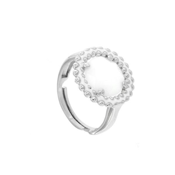 SMALL WHITE KARAMEL RING